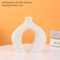 Modern minimalist white ceramic U-shaped vase with unique speckled texture for home decor - Zhuangya Style / S / Off White