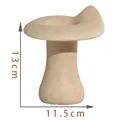 Beige gespikkelde keramische kandelaar in Scandinavische stijl met 13 cm hoogte. - Gespikkeld Beige Middel (13cm)