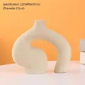 Modern abstract arch-shaped beige ceramic vase with speckled texture for home decor - Baoyue Style / L / Beige