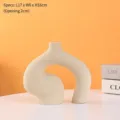 Minimalist abstract beige ceramic flower vase with unique hollow design for home decor - Baoyue Style / S / Beige
