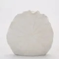 Handcrafted white ceramic lotus leaf shaped vase for modern minimalist home decor - Lotus Leaf Vase