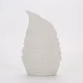 Modern minimalist white ceramic leaf-shaped vase, elegant Nordic home decor centerpiece - Long Leaf Vase