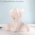 Creative Nordic style white ceramic bust vase for artful home and living room decor - Bashful (Glazed)