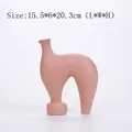 Jarrón de cerámica rosa abstracto con textura moteada para decoración de interiores - Florero Cuerpo de Caballo-Rosa Moteado