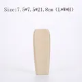 Vase en céramique rétro en poterie grossière pour décoration, taille 7,5x7,5x21,8 cm - M / Beige