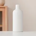 Minimalistische witte gespikkelde keramische vaas in een rustieke Wabi-sabi-stijl. - Crèmewit Gespikkelde Stijl 1