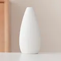 Moderne witte keramische vaas met spikkeltextuur voor een minimalistisch Wabi-sabi interieur - Crèmewit Gespikkelde Stijl 2