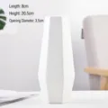 Minimalist white geometric ceramic vase for hydroponic plants and home decoration. - Geometric Cut Cone Style (千层6) / White