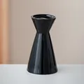 Bougeoir moderne en céramique noire brillante pour une décoration intérieure chic - Style Début d'Été (Noir Brillant)
