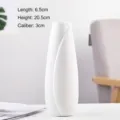 Modern minimalist white ceramic vase with elegant spiral design for Nordic home decor - Spiral Streamline Art Style (千层7) / White