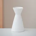 Bougeoir minimaliste en céramique blanche style nordique pour décoration d'intérieur - Style Début d'Été (Blanc Mat)