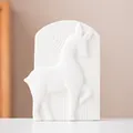 Minimalist white ceramic deer relief decorative vase for modern home decor - Rising High Deer