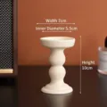 Elegant cream speckled ceramic candle holder with 7cm width and 10cm height dimension - 傲安款-黄色满天星