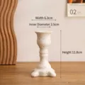Nordic vintage white dalmatian ceramic candle holder for elegant home tabletop decoration - Huai'an Style / White Gypsophila