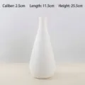 Moderno vaso minimalista in ceramica bianca a forma di goccia, altezza 25,5 cm - White large size