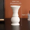 Modern speckled white ceramic candle holder and decorative vase for home centerpiece - 冬寒款-白色满天星