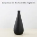 Vaso in ceramica testurizzata nero opaco in stile nordico moderno per decorazioni casa - Black medium