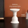 Elegant white ceramic pillar candle holder for home decor, 10.8cm height dimensions - 涵柏款-纯白色