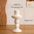 Minimalist Nordic style white speckled ceramic candle holder for aromatherapy candles - Tianyi Style / White Gypsophila