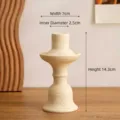 Nordic style vintage off-white speckled ceramic candle holder for aromatherapy table decor - Weibo Style / Yellow Babysbreath