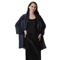 Eleganter dunkelblauer Chiffon-Schal mit glitzernden Strasssteinen für Abendkleider - Marineblau