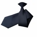 Corbata profesional azul marino para bodas formales, funerales y uniformes de trabajo - Azul marino