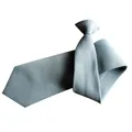 Corbata gris texturizada preanudada elegante para bodas, funerales y eventos formales - Gris claro
