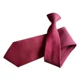 Clásica corbata burdeos anudada para bodas, seguridad y vestimenta formal elegante - Burdeos