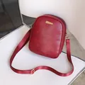 Elegante mini borsa a tracolla rossa in pelle cerata con dettagli dorati - Rosso
