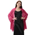 Elegante chal fucsia de fiesta para damas de honor bodas eventos vestidos de gala - Rosa rojo