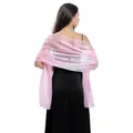 Elegante scialle rosa in filato coreano ideale per abiti da sera e damigelle d'onore - Rosa
