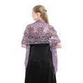 Elegant purple sequin fringe shawl wrap for evening party dresses and bridal bridesmaid wear - Violet