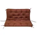 Cuscino da esterno trapuntato marrone impermeabile per panca da giardino e schienale altalena - Impermeabile-Caffè Chiaro / 100*100*10cm