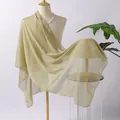Elegant sparkly metallic sage green evening shawl wrap scarf for bridal wedding dress - Bean Green