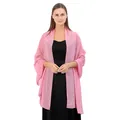 Elegant light pink chiffon evening shawl for wedding dresses or bridesmaid gowns. - Dusty Pink