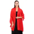 Elegant solid red chiffon shawl wrap scarf for evening party dresses and weddings - 200*70cm / Red