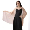 Elegante chal de noche brillante champán para damas de honor y eventos formales - Champaña