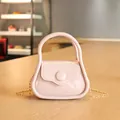 Charmant petit sac à main rose en gelée avec chaîne dorée et finition brillante - Abricot