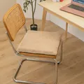 Cozy plush heated seat cushion for office chairs placed in a warm home study room - Rabbit Plush Style / 40x40cm Standard Type / Light Camel
