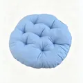 Cojín de asiento redondo azul claro grueso para modernas sillas de oficina o comedor - Diámetro 40CM / Azul claro