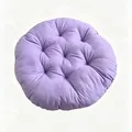 Cómodo cojín de asiento redondo acolchado en color púrpura lavanda para sillas de casa - Diámetro 40CM / Violeta