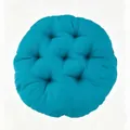 Cojín de asiento redondo grueso de color verde azulado para sillas de oficina y casa - Diámetro 40CM / Verde azulado