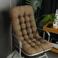 Thickened one-piece office chair cushion and backrest in coffee brown color design - [Integrated Pad] 44*93cm / Dark Brown