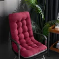 Thick burgundy solid color integrated chair cushion for office and rocking chairs - [Integrated Pad] 44*93cm / Burgundy