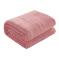 Weiche und verdickte rosa Flanelldecke für den Mittagsschlaf im Büro und zu Hause - 50x70cm / Jade-Farbe
