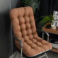 Integrated brown chair cushion with thickened padding for office or lounge seats - [Integrated Pad] 44*93cm / Light Coffee