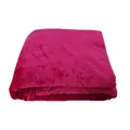 Soft magenta flannel fleece blanket, thickened warm solid color throw for office nap and home - 50x70cm (Pet Blanket) / Burgundy