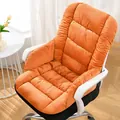 Cojín de asiento y respaldo calefactables integrados en felpa naranja para sillas de oficina. - Rojo Anaranjado