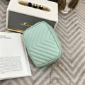 Chic mint green quilted chain crossbody bag for women's stylish daily use - Lake Green