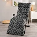 Premium thickened brushed lounger cushion featuring a stylish white tree pattern design - 48x170cm / Fortune Tree